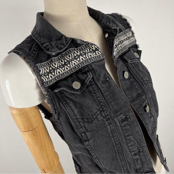 H&M x Coachella denim vest women size Medium - Picture 3 of 8
